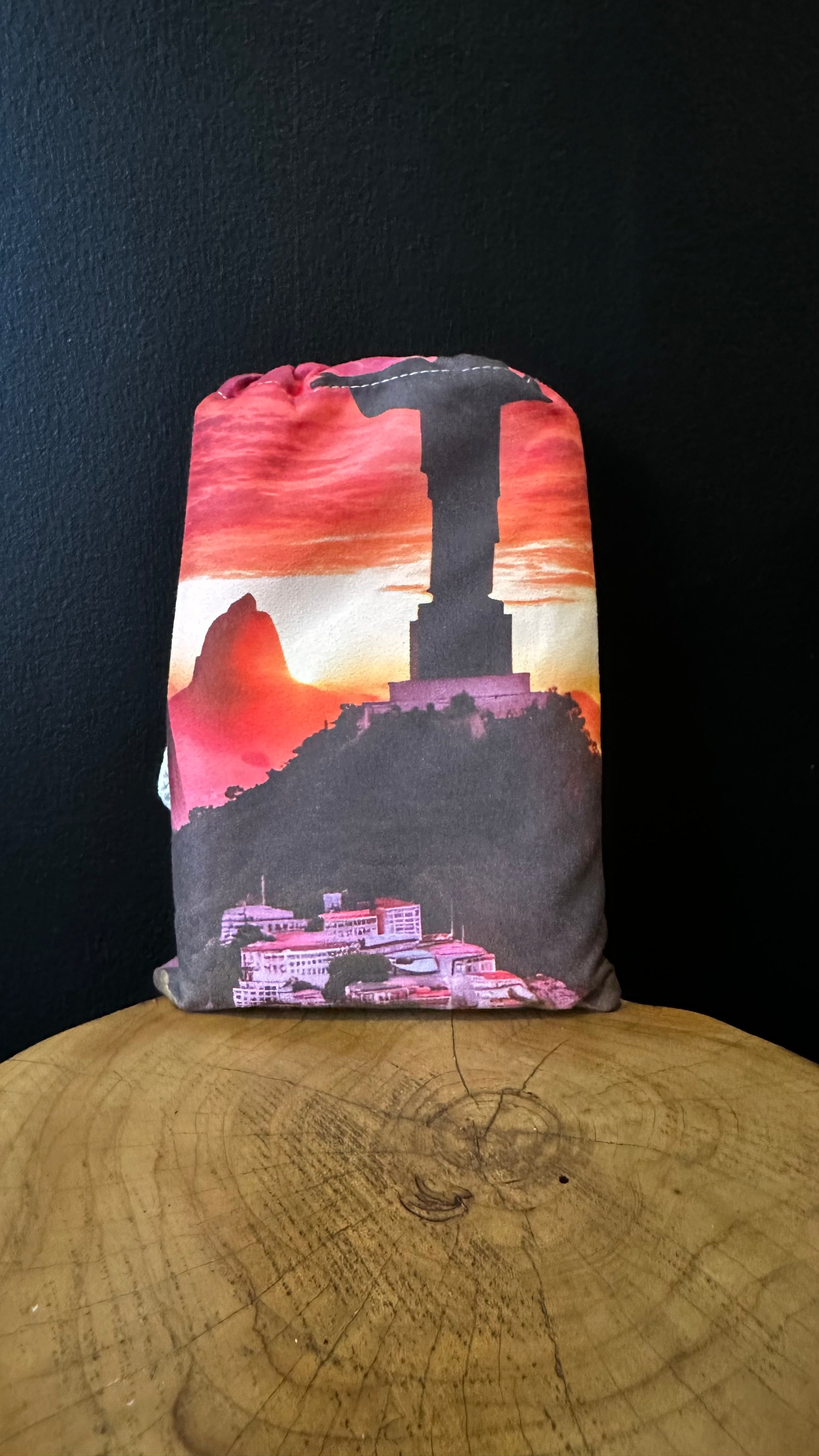 Tan hooded towel car protection hood goes over the head rest.